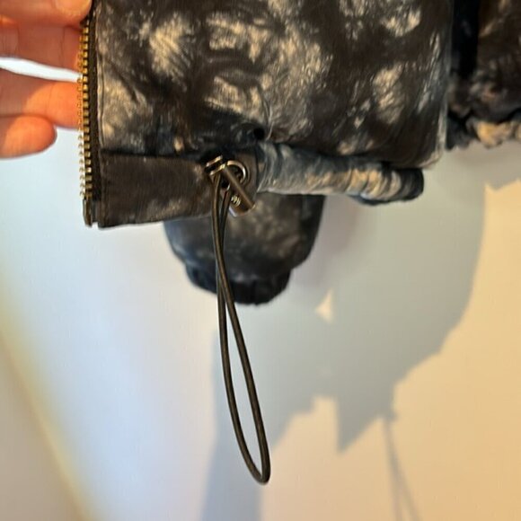 Anthropologie Cloth & Stone black/grey/ cream fabric puffer size medium - Picture 11 of 15